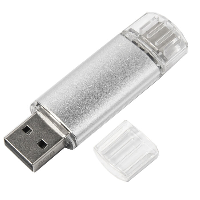 USB flash-карта ASSORTI OTG Type-C (16Гб), серебристый