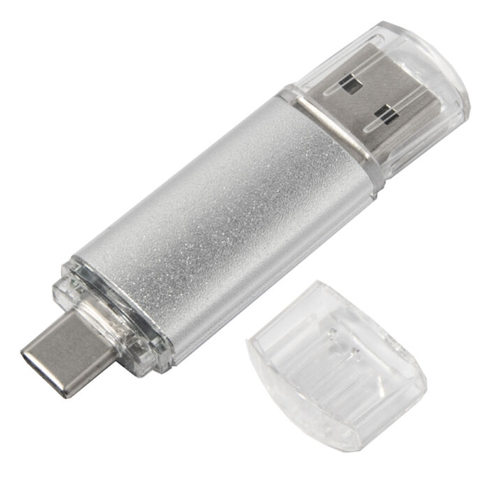 USB flash-карта ASSORTI OTG Type-C (16Гб), серебристый