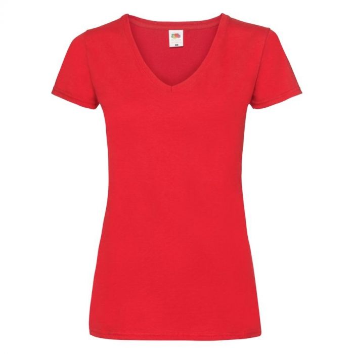 Футболка женская LADY FIT V-NECK T 210, красный