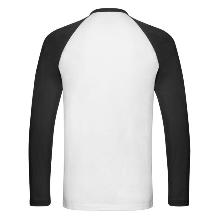 Футболка Long Sleeve Baseball T, белый, черный