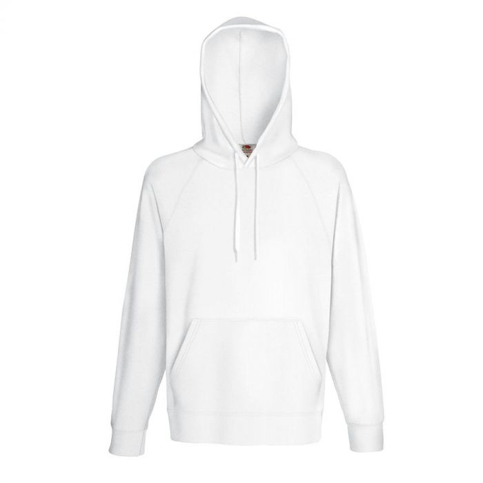 Толстовка без начеса LIGHTWEIGHT HOODED SWEAT 240, белый