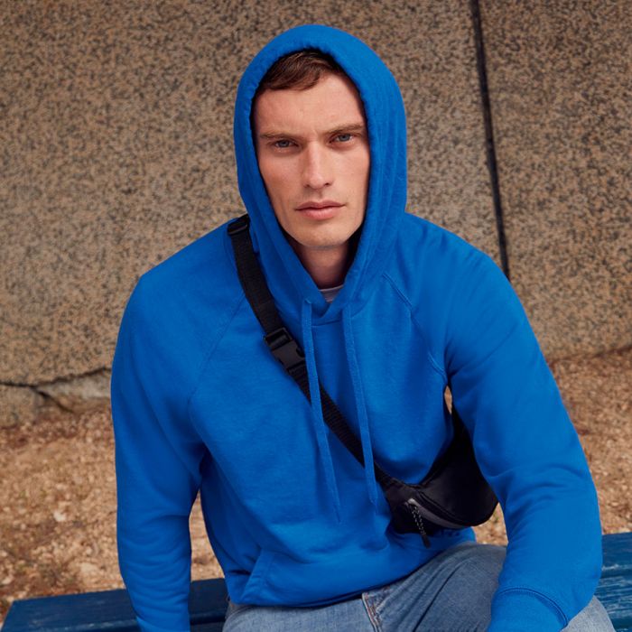 Толстовка без начеса LIGHTWEIGHT HOODED SWEAT 240, белый