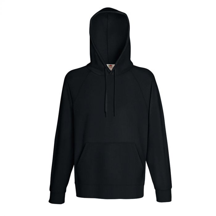 Толстовка без начеса LIGHTWEIGHT HOODED SWEAT 240, черный