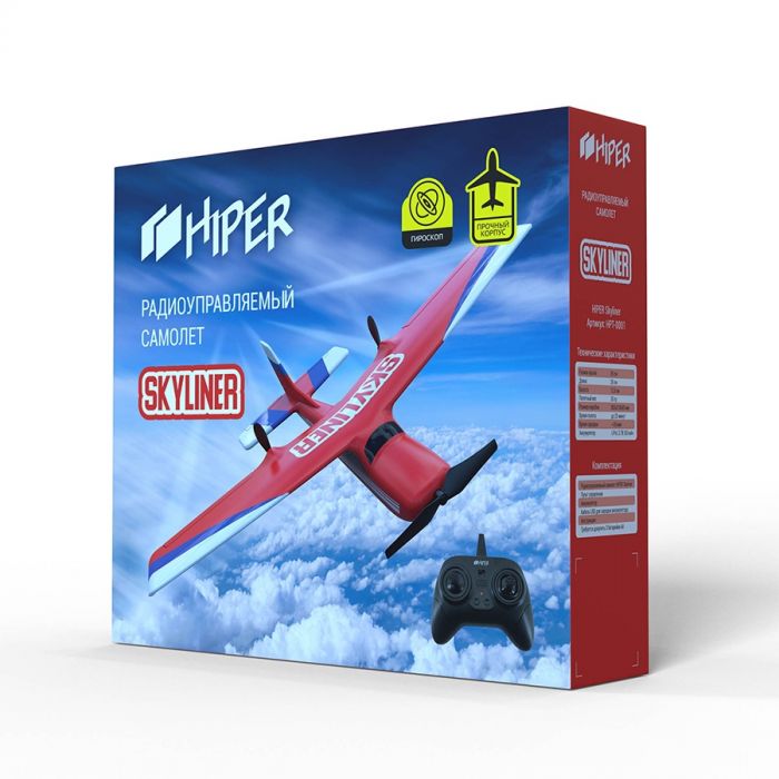 Самолет радиоуправлемый HIPER SKYLINER, красный