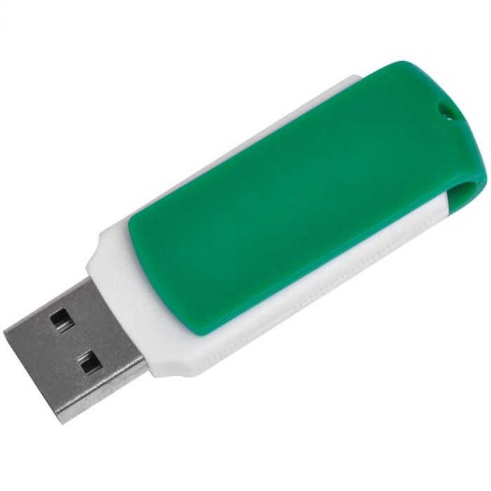 USB flash-карта Easy (8Гб), зеленый, белый