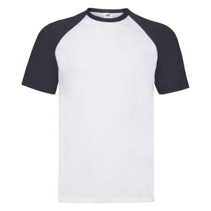 Футболка мужская SHORT SLEEVE BASEBALL T 160, темно-синий, белый