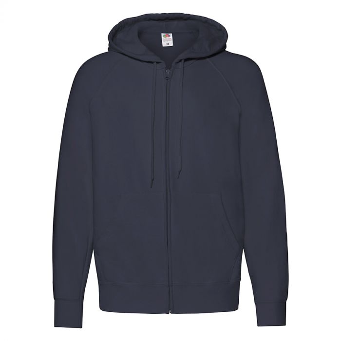 Толстовка без начеса LIGHTWEIGHT HOODED SWEAT JACKET 240, темно-синий