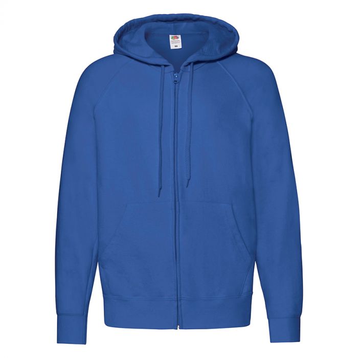 Толстовка без начеса LIGHTWEIGHT HOODED SWEAT JACKET 240, ярко-синий