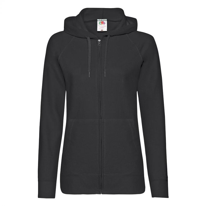 Толстовка женская без начеса LADIES LIGHTWEIGHT HOODED SWEAT 240, черный