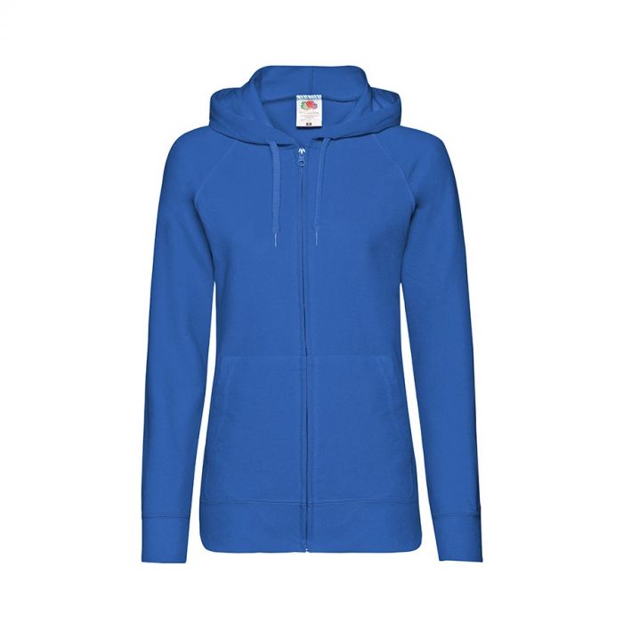 Толстовка женская без начеса LADIES LIGHTWEIGHT HOODED SWEAT 240, ярко-синий