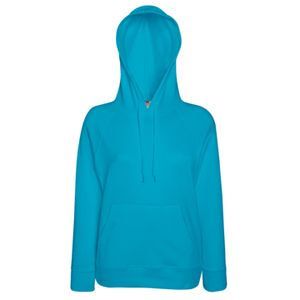 Толстовка женская без начеса LIGHTWEIGH HOODED SWEAT 240, голубой лазурный