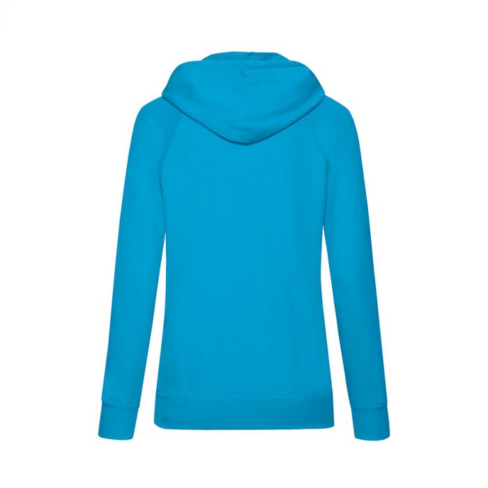 Толстовка женская без начеса LIGHTWEIGH HOODED SWEAT 240, голубой лазурный