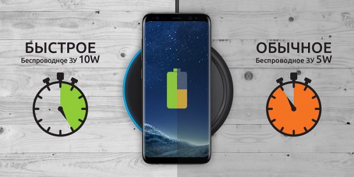 Беспроводное ЗУ Olmio Quick Charge 10W, черный