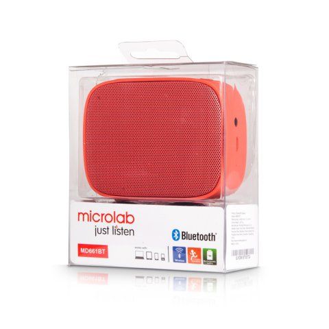 Портативная колонка MICROLAB MD661BT, красный