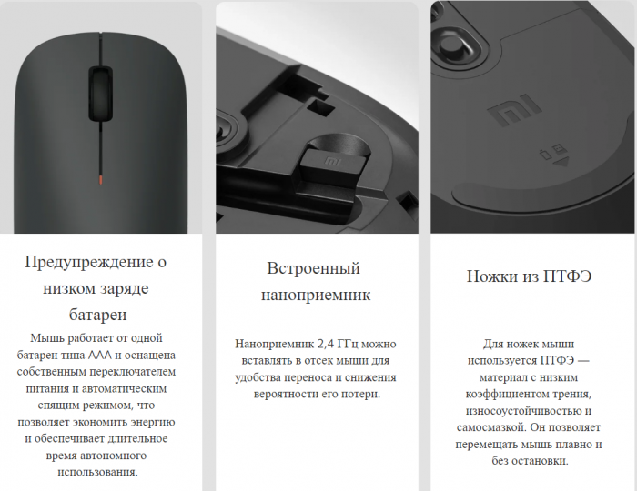 Мышь беспроводная Xiaomi Wireless Mouse Lite