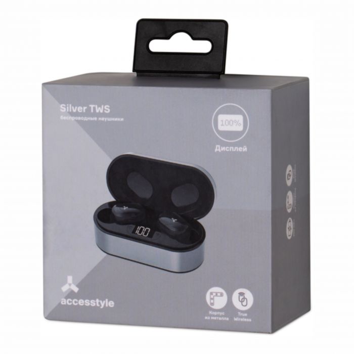 Наушники True Wireless Accesstyle Silver TWS