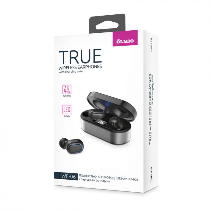 Наушники True Wireless Olmio TWE-06