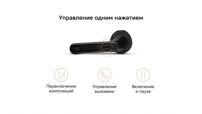 Наушники True Wireless Rombica MySound Spirit, черный