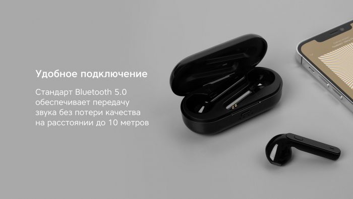 Наушники True Wireless Rombica MySound Spirit, черный