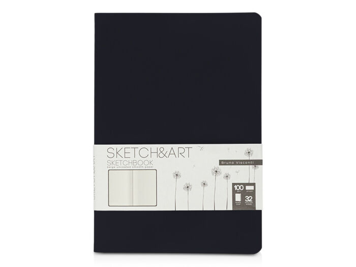 Скетчбук Sketch & Art 100 г/м2, soft-touch, черный