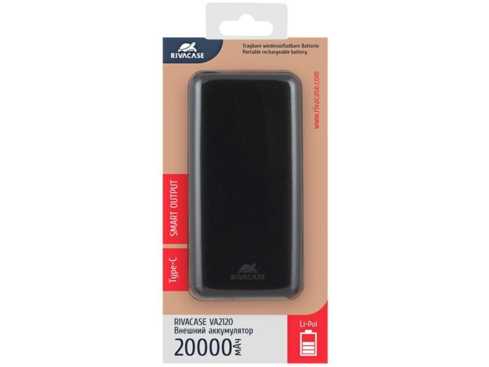 RIVACASE VA2120 (20000mAh), внешний аккумулятор /24