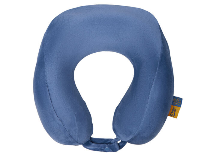 Подушка для путешествий с капюшоном Hooded Tranquility Pillow, синий