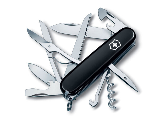 Нож перочинный VICTORINOX Huntsman, 91 мм, 15 функций, чёрный