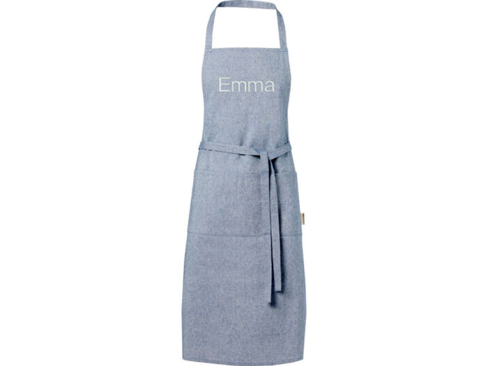 Pheebs 200 g/m2 recycled cotton apron, синий