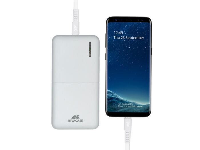 Внешний аккумулятор с быстрой зарядкой QC/PD VA2532, 10000 mAh, белый