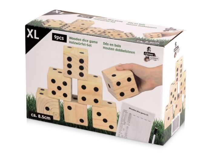 Деревянная игра в кости, XL Dice, натуральный