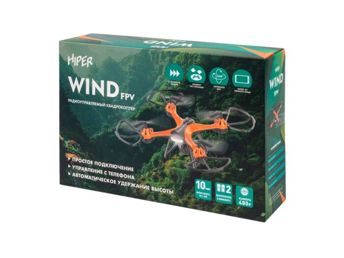 Радиоуправляемый квадрокоптер HIPER WIND FPV