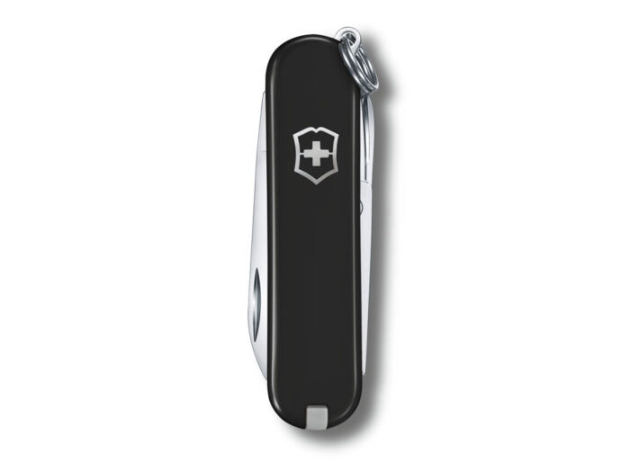 Нож-брелок VICTORINOX Classic SD Colors Dark Illusion, 58 мм, 7 функций, чёрный