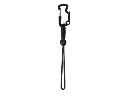 Брелок-шнурок Spanner с открывашкой и шестигранником, черный