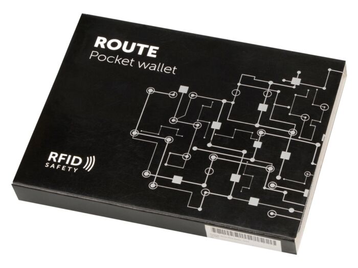 Кошелек Route с защитой от RFID считывания, синий