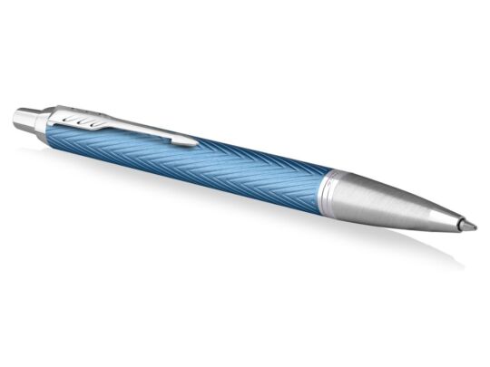 Ручка шариковая Parker IM Premium, голубой, серебристый
