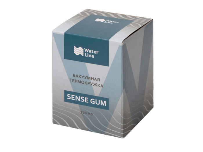 Вакуумная термокружка Sense Gum, непротекаемая крышка, soft-touch, зеленый