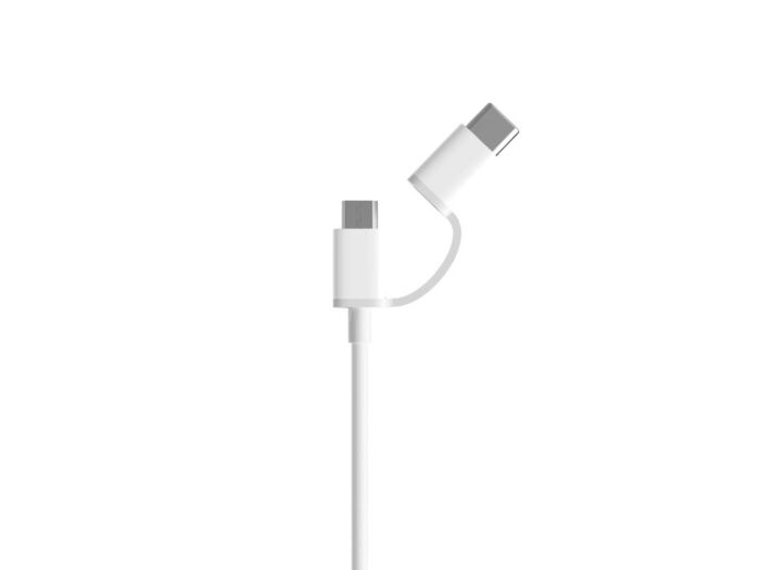 Кабель Mi 2-in-1 USB Cable Micro-USB to Type C, 30 см, белый