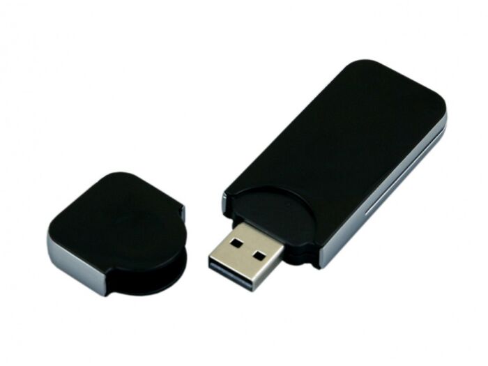 USB-флешка на 4 Гб в стиле I-phone, прямоугольнй формы, черный