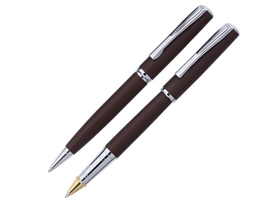 Набор Pen and Pen: ручка шариковая, ручка-роллер, темно-коричневый