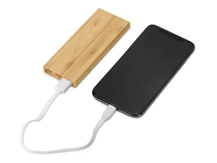 Внешний аккумулятор из бамбука Bamboo, 5000 mAh