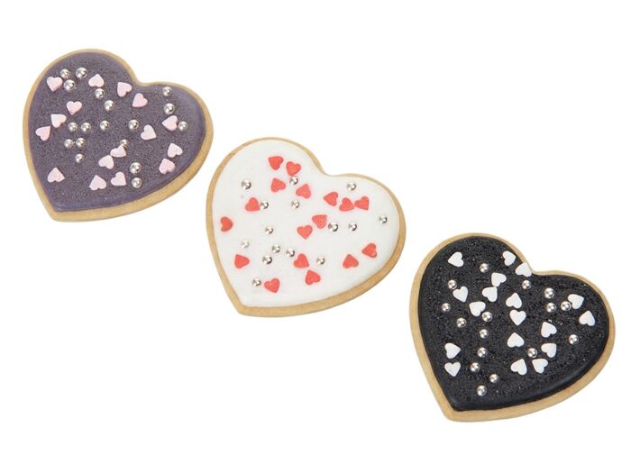 Набор пряников Sweethearts, 55 гр., белый/черный/серый
