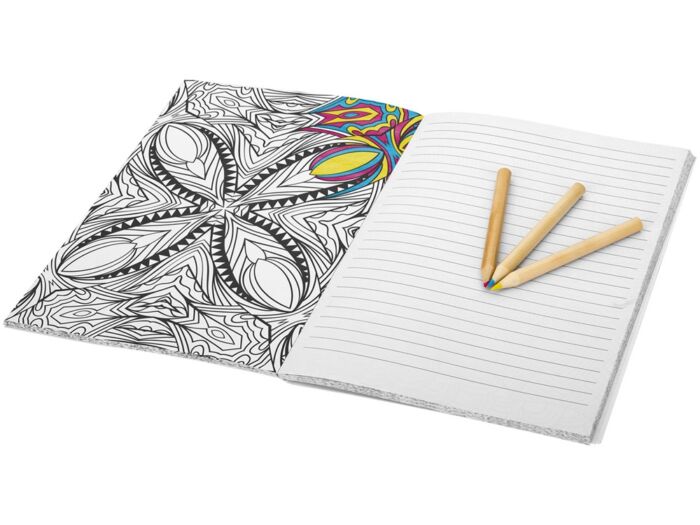 Блокнот А5 Doodle Colour Therapy, белый/черный