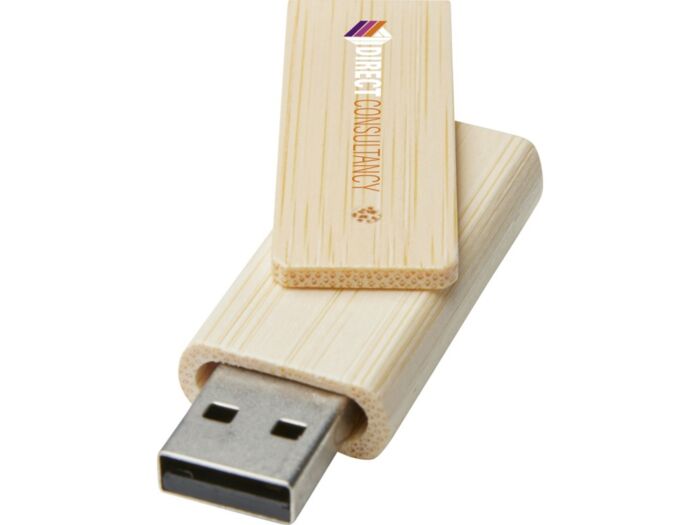 Rotate, USB-накопитель объемом 16 ГБ из бамбука, бежевый