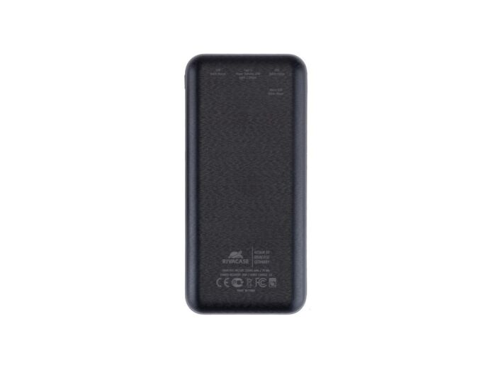 RIVACASE VA2580 (20 000mAh), QC/PD 20W внешний аккумулятор с дисплеем, черный /24