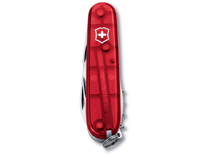 Нож перочинный VICTORINOX Spartan, 91 мм, 12 функций, полупрозрачный красный