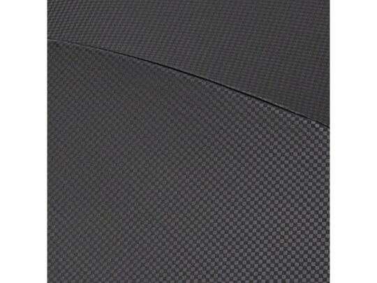 Зонт-трость Carbon с куполом из переработанного пластика, черный