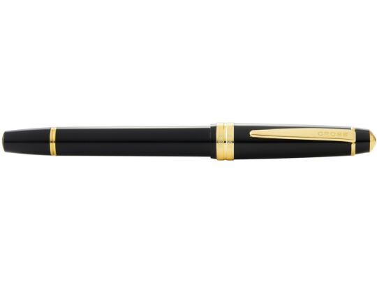 Ручка перьевая Bailey Ligh Polished Black Resin and Gold Tone, перо F, черный/золотистый