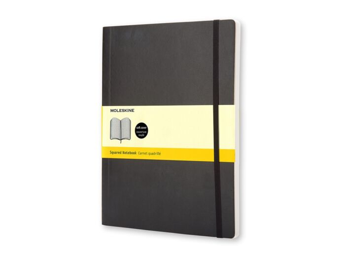 Записная книжка Moleskine Classic Soft (в клетку), ХLarge (19х25 см), черный