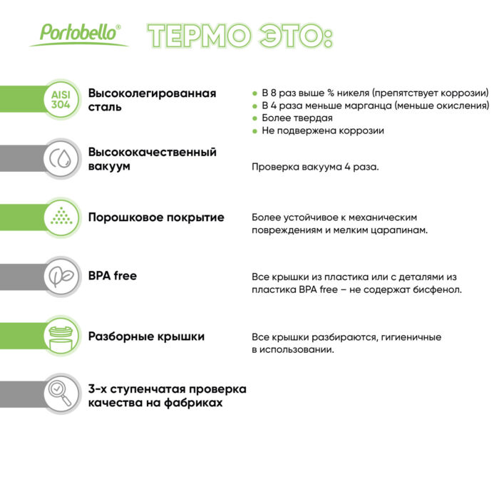 Термобутылка вакуумная герметичная Modena, серая, гладкое покрытие