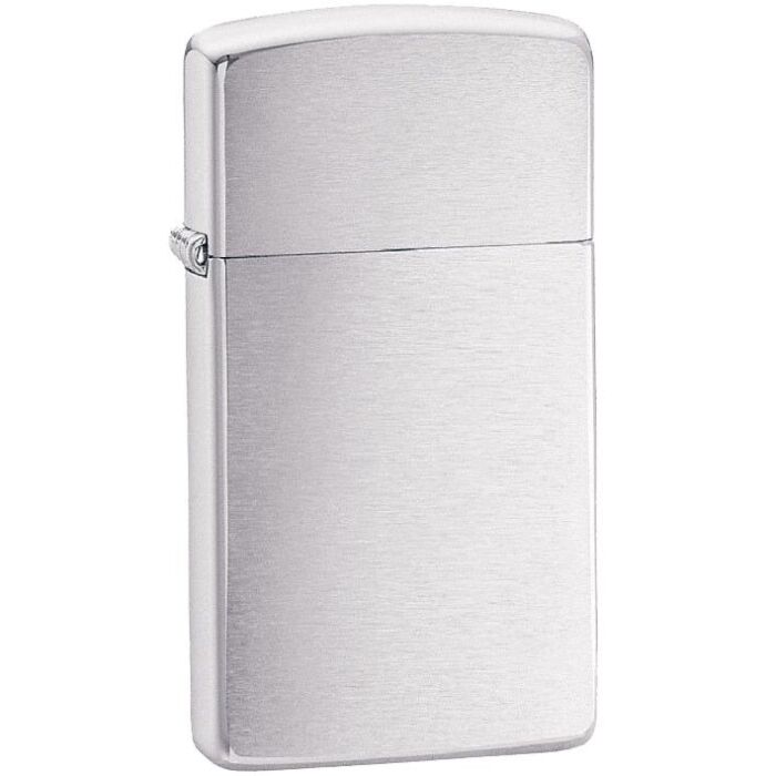 Зажигалка Zippo Slim Brushed, матовая серебристая